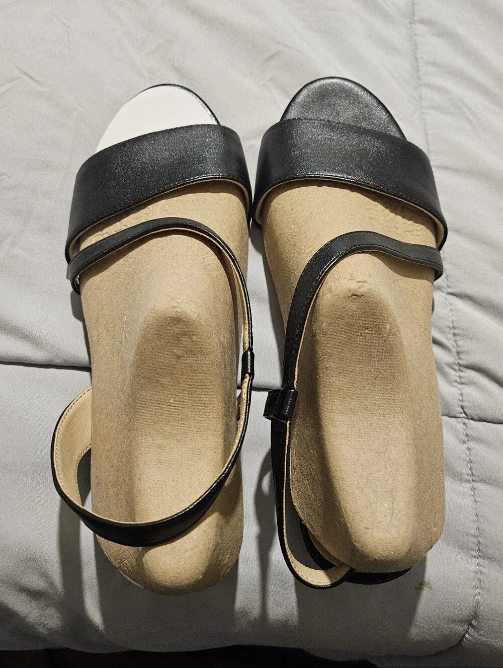 LifeStride Black Wedge Sandals - Women's Comfort Strappy Heels - Yasmine